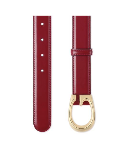 red thin belt