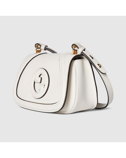 Gucci 〔グッチ ブロンディ〕ミニ ショルダーバッグ, ホワイト, レザー Metallic