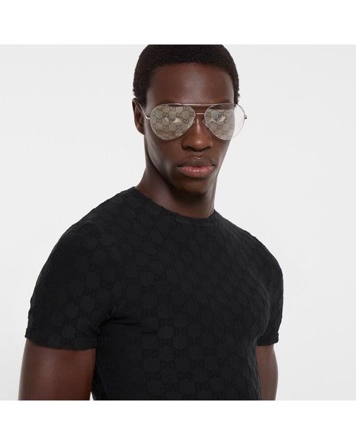 Gucci Black Gg Stretch Jersey T-Shirt, Ready-To-Wear for men