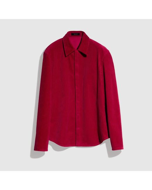 Gucci Red Cotton Corduroy Shirt