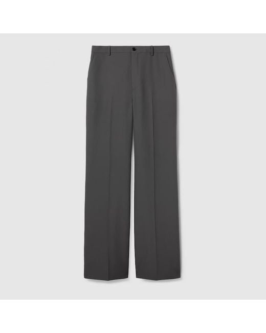 Gucci テクニカルパナマ パンツ, グレー, ウェア Gray