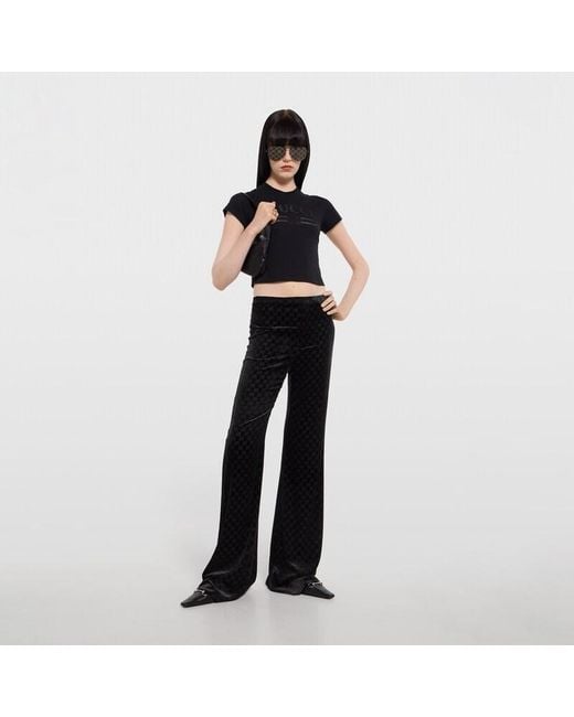 Gucci Black Cotton Jersey T-Shirt With Devoré Detail