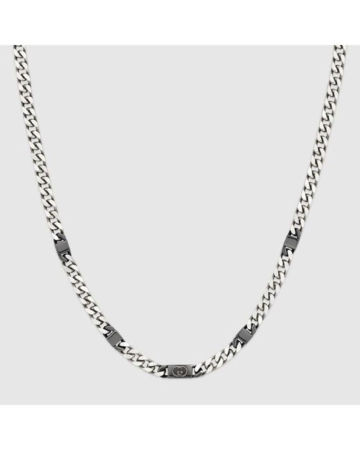 Gucci Metallic Interlocking Necklace