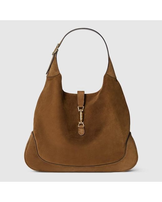 Gucci 〔グッチ ジャッキー ジョルノ〕ショルダーバッグ, ブラウン, スエード Brown