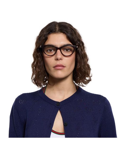 Gucci Brown Cat-Eye Optical Frame