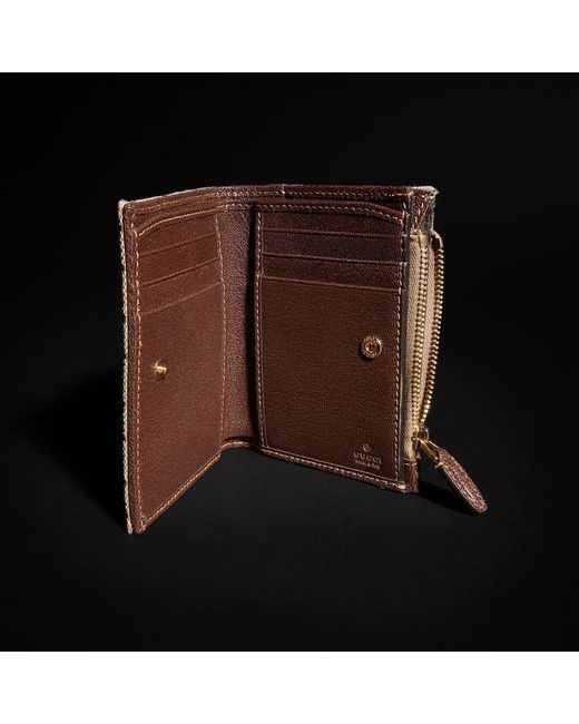 Gucci Natural Small Wallet With Horsebit, Gg Canvas