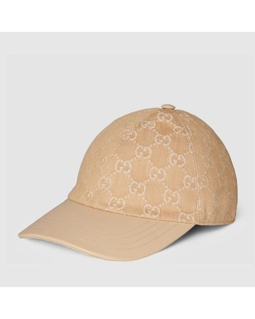 Gucci Natural GG Denim Baseball Hat
