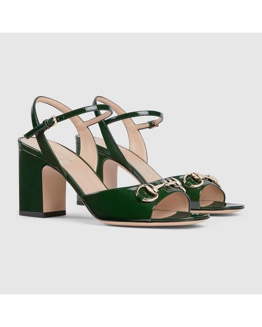 Gucci Green Horsebit Sandal, Size 34 It