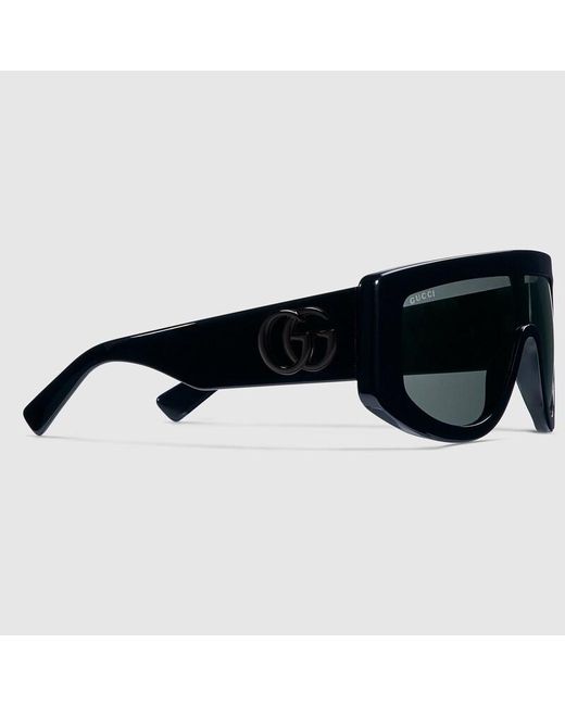 Gucci Black Rectangular Frame Sunglasses