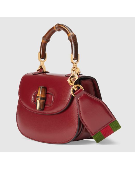 Gucci Bamboo 1947 Mini Bag in Red | Lyst