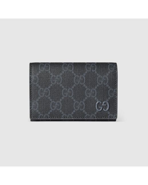 Gucci Black Interior Gg Card Case, Gg Canvas for men