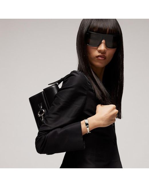 Gucci Metallic Stirrup Motif Bangle Bracelet