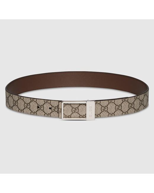 Cinturón Reversible Con Hebilla Rectangular, Talla 100 Gucci de hombre de color Brown
