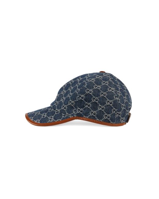 Gucci Denim GG Baseball Hat in Blue for 