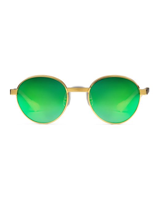 Gucci Sonnenbrille mit rundem Rahmen in Metallic für Herren