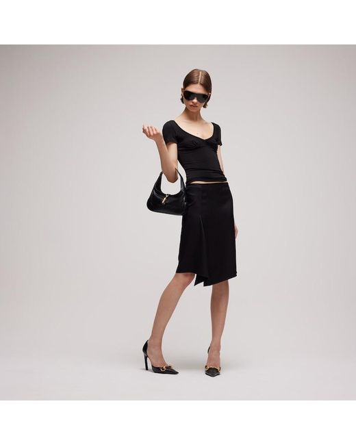Gucci Black Viscose Jersey T-Shirt With Metal Tag