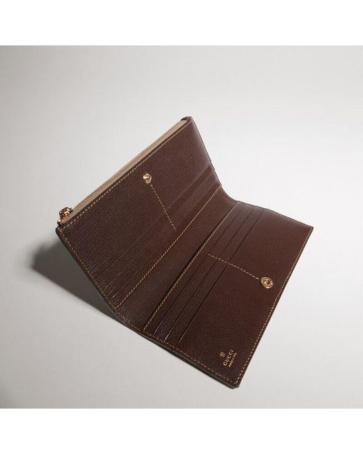 Gucci Natural Long Wallet With Web