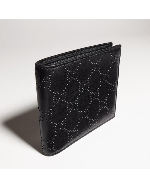 Gucci Black Aria Bi-Fold Wallet for men