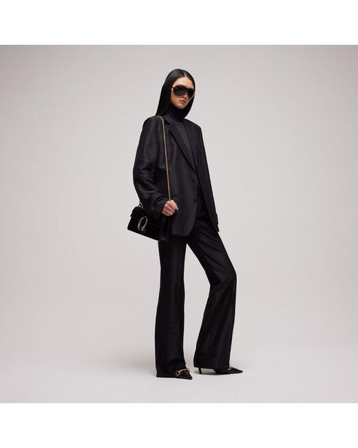 Gucci Black Fine Silk Faille Pants
