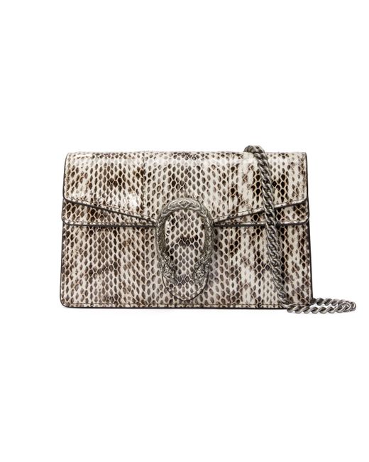 Gucci Dionysus Super-Mini-Tasche aus Schlange in Grau | Lyst DE