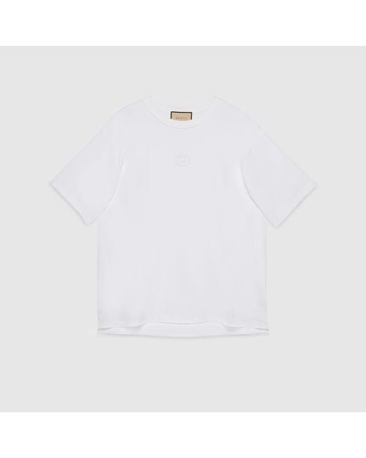 Gucci T-Shirt Aus Baumwolljersey in White für Herren