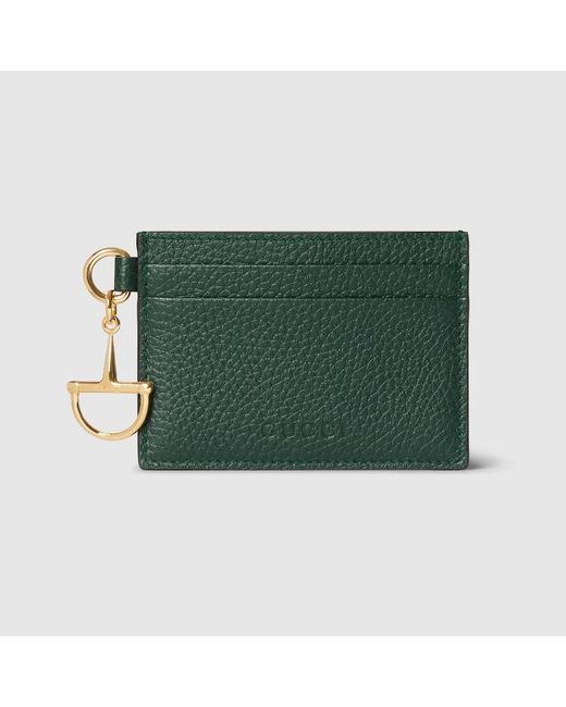 Gucci Green Half Horsebit Card Case
