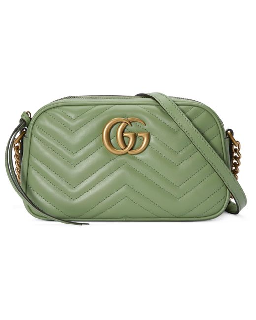 Gucci Green GG Marmont Matelassé Shoulder Bag