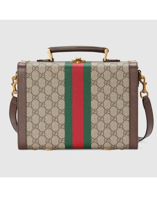 Gucci Natural Savoy Medium Rigid Suitcase, Gg Canvas