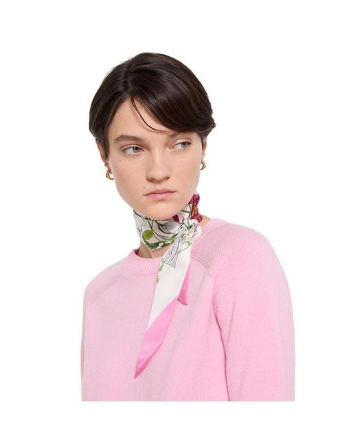 Gucci White Printed Silk Twill Ribbon
