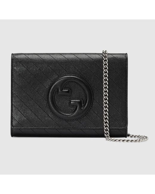 Gucci Black Blondie Chain Wallet