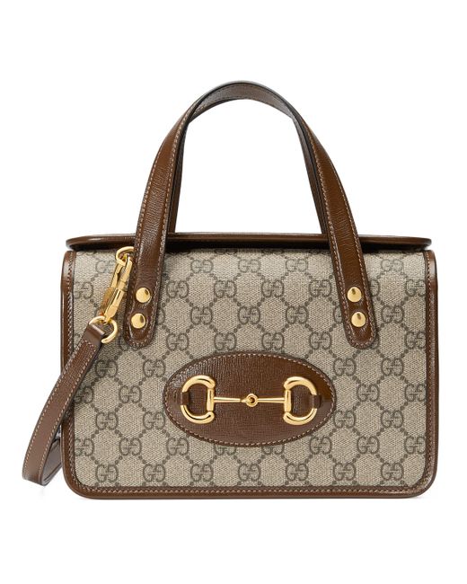 Gucci Horsebit 1955 Mini Top Handle Bag in Natural Lyst