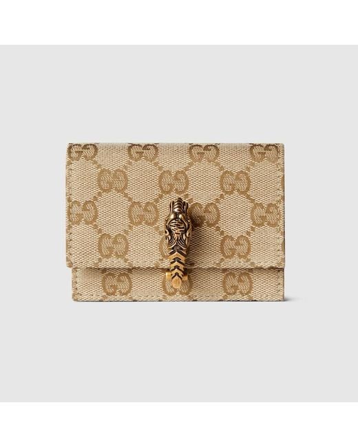 Gucci Natural Dionysus Small Wallet, Gg Canvas