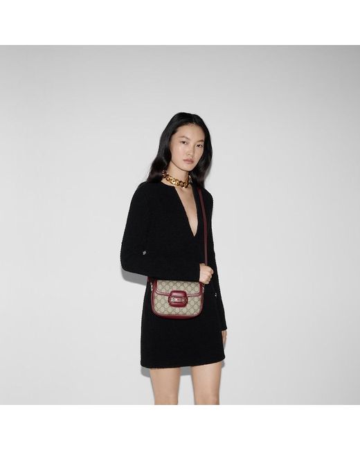 Borsa A Spalla Horsebit 1955 Soft Misura Piccola di Gucci in Pink