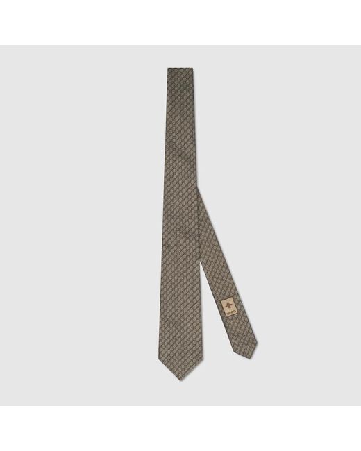 Cravate En Jacquard De Laine Et Soie À Motif GG Enlacés Gucci pour homme en coloris Gray