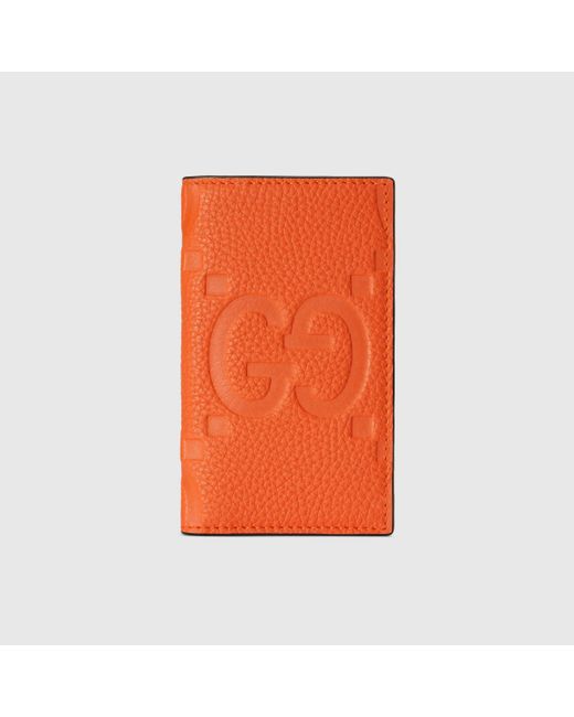 Gucci Kartenetui Mit Jumbo GG in Orange für Herren