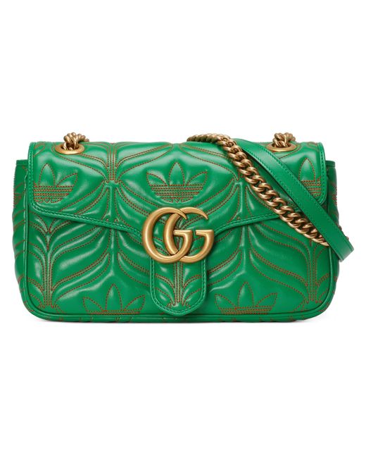 Gucci Green Adidas X gg Marmont Small Shoulder Bag