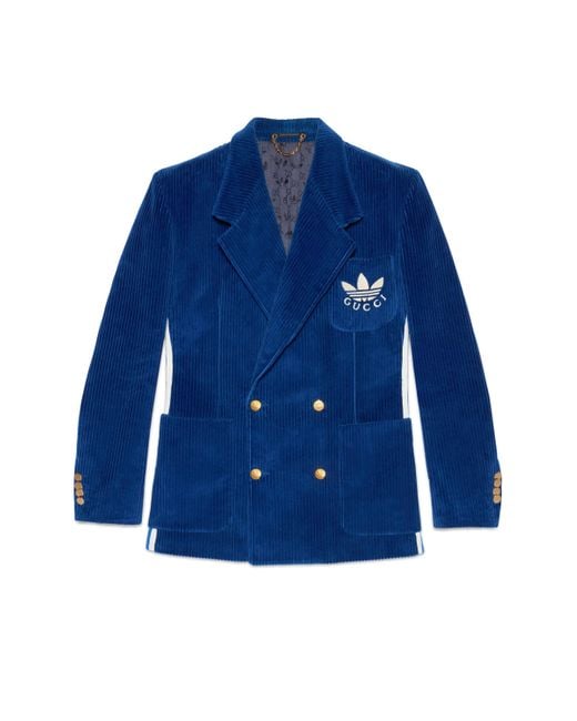 Gucci Blue Adidas X Velvet Formal Jacket for men