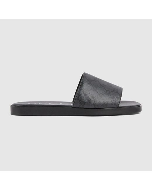 Gucci Black Slide Sandal, Fabric for men