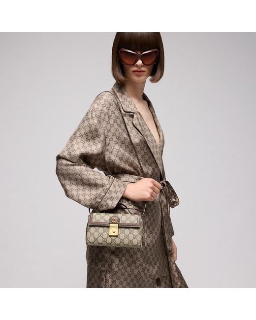 Gucci Metallic Ophidia Mini Top Handle Bag