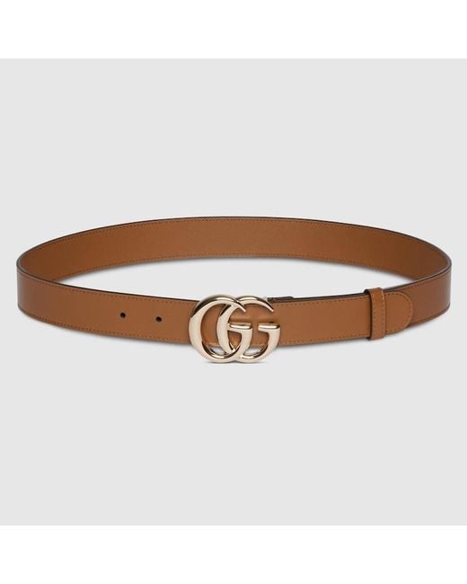 Cintura Sottile Gg Marmont, Taglia 100 di Gucci in Brown