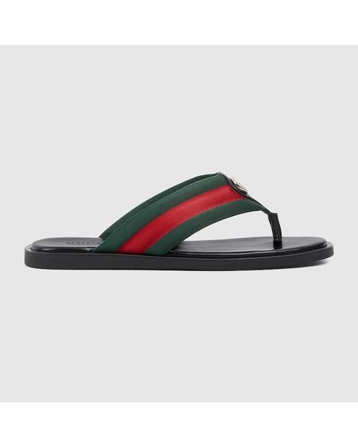 Gucci Blue Thong Sandal With Interlocking G, Size 39 It for men