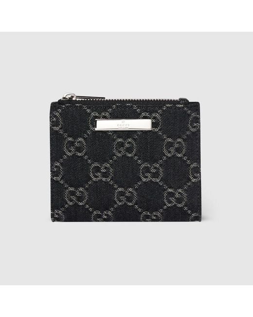 Gucci Black Small Wallet With Plaque