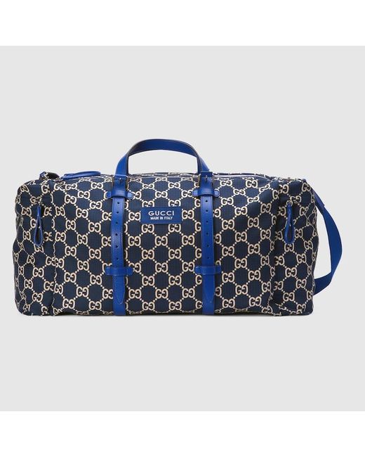 Gucci Blue Maxi GG Ripstop Duffle Bag for men