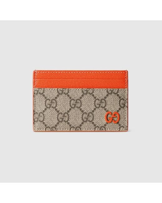 Gucci Orange Bi-Color Gg Card Case for men