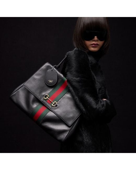 Gucci Black Paparazzo Large Top Handle Bag