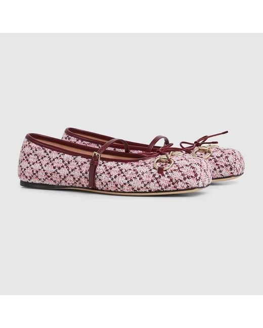 Ballerina Donna Con Morsetto, Taglia di Gucci in Pink