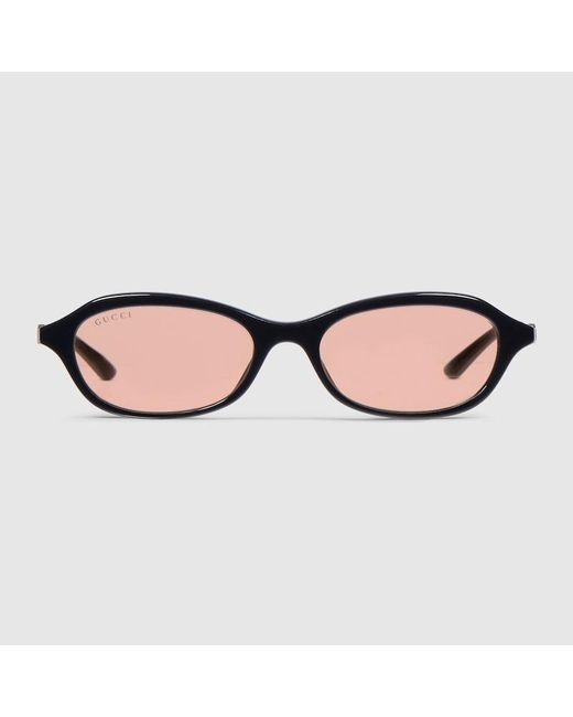 Gucci Brown Oval-Frame Sunglasses