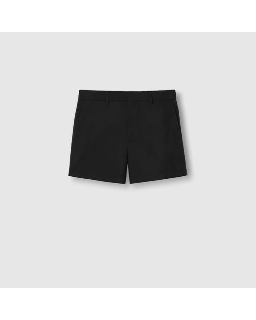 Gucci Black Techno Gabardine Shorts