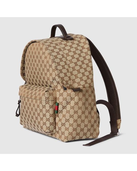 Sac À Dos En Toile Gg Moyen Format Gucci pour homme en coloris Brown