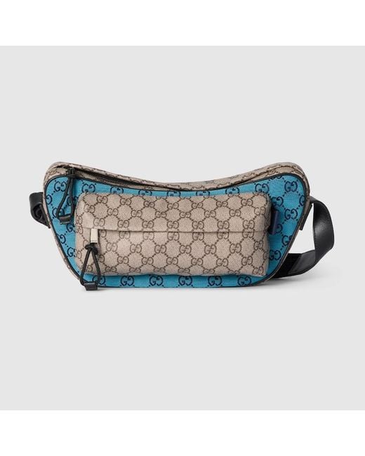 Gucci Blue Match Medium Gg Crossbody Bag for men